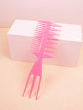 1pcs anti-static double-sided tooth tail handle styling comb plastic hair tool, used for smoothing and straightening hair
