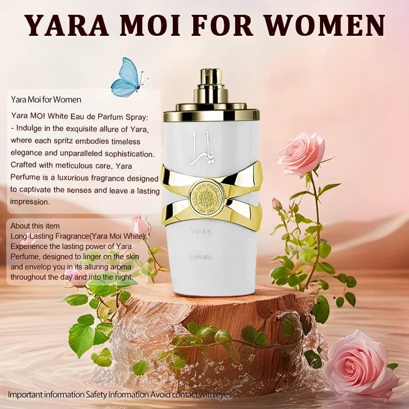 100% Original 3.4oz Yara Amber Vanilla Perfumes Women's Man Lasting Fragrance Spray Perfume Yara Moi Tous Asad Christmas Gift