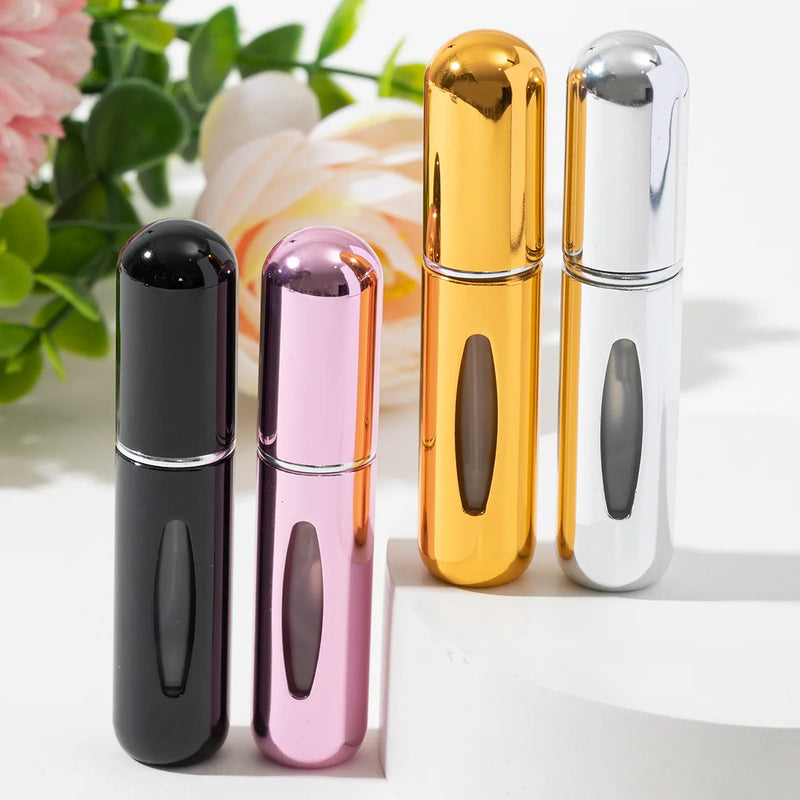 4pcs/set travel perfume spray bottle can be refilled, 5ml mini cologne spray bottle empty, portable spray liquid dispenser