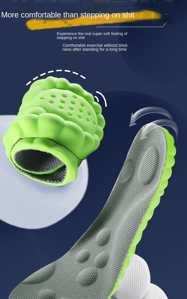 4D Massage Shoes Insoles Super Soft Latex Sports Insole for Feet Running Basket Shoe Sole Arch Support Orthopedic Inserts Unisex