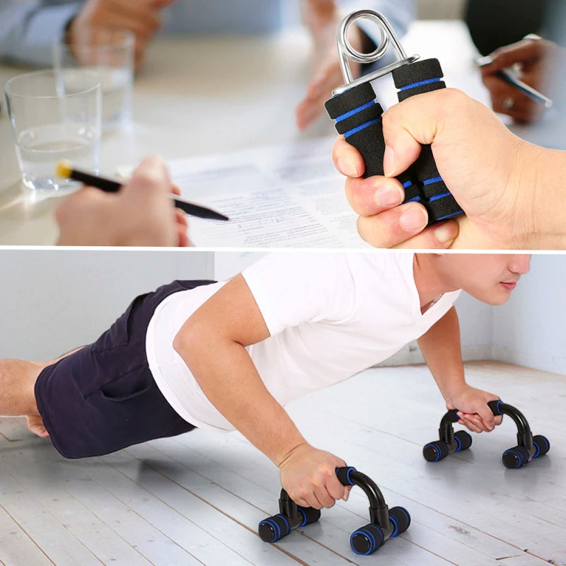 5-In-1 AB Wheel Roller Kit with Push-Up Bar Jump Rope Hand Gripper and Knee Pad Abdominal Core Carver Fitness Workout