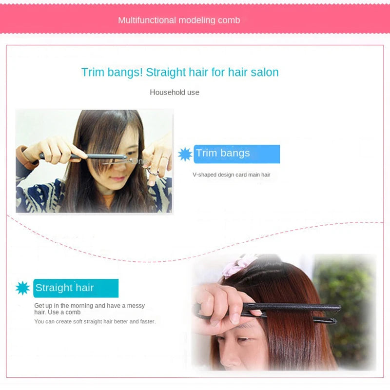 1PC Useful Hair Straighten Salon Comb Hairdressing Smooth Tool Hold Tongs Hair Styling Tools for Women Hair Brush Straightener