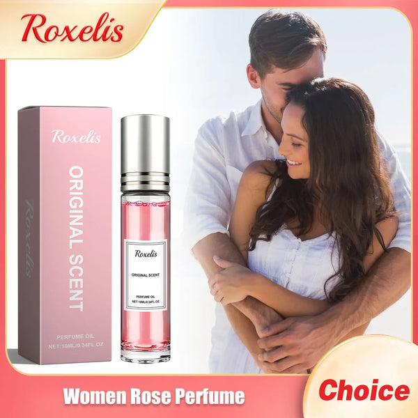 Women Rose Perfume Lasting Fragrance Plant Pheromone Improve Fresh Relieves Dating Floral Scent Portable Jasmine Perfumes Roller