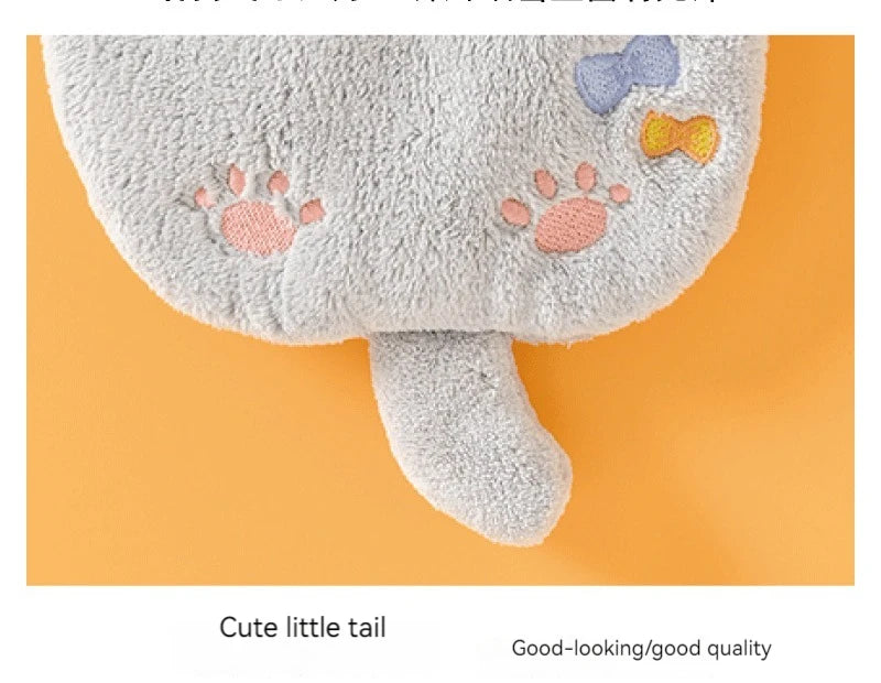 Cute Cartoon Tanuki Hanging Towel Coral Velvet Hair Does Not Lose Thick Cloth Kitchen Bathroom Absorbent Towels