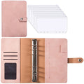 2024 A6 PU Leather Budget Binder Notebook Cash Envelopes System Set,with Binder Pockets for Money Budget Saving Bill Organizer