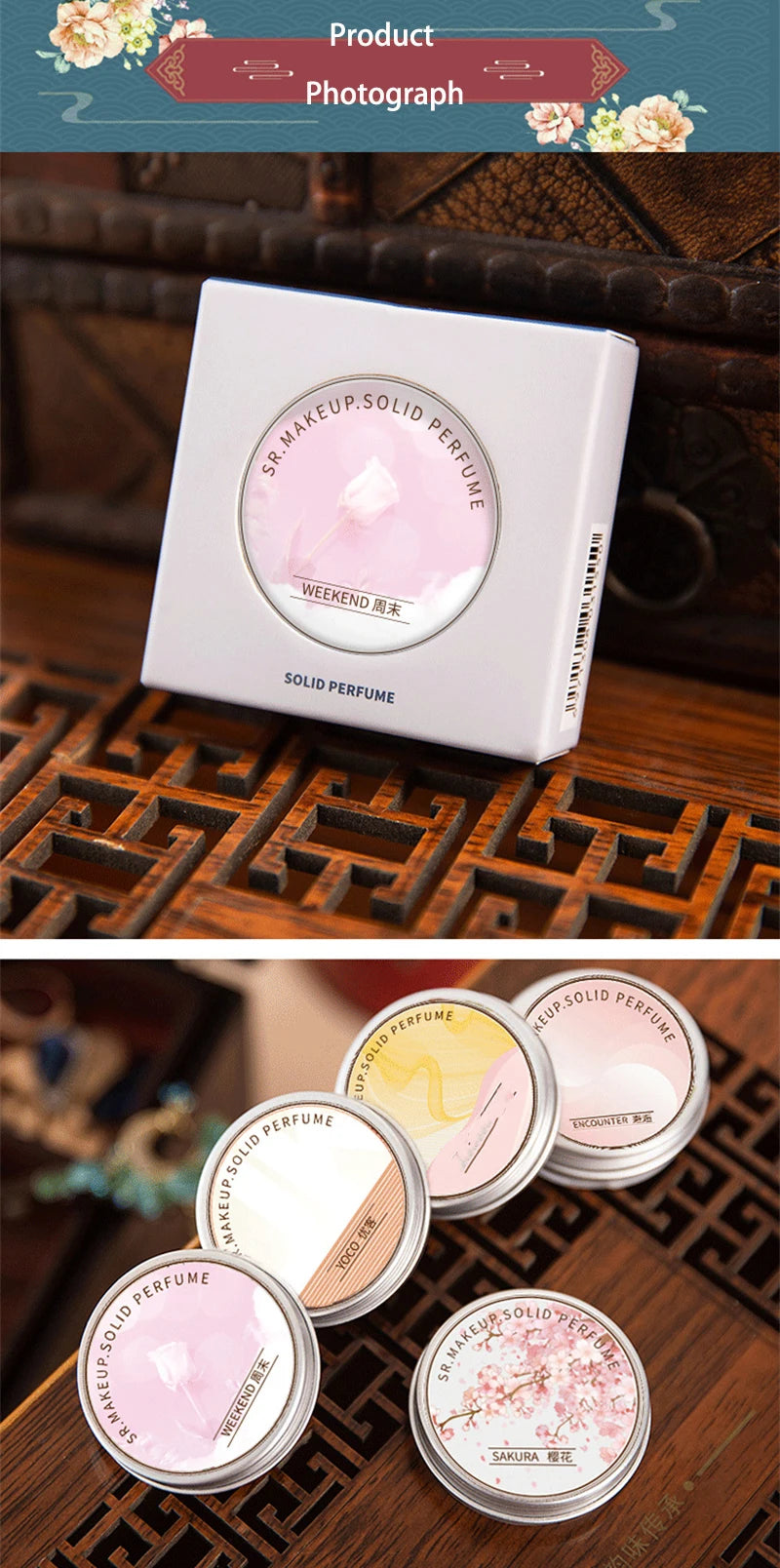 Woman Lavender Solid Perfume Portable Solid Balm Fresh Elegant Long-lasting Fragrances Cream Plant Flower Body Aroma Deodorants