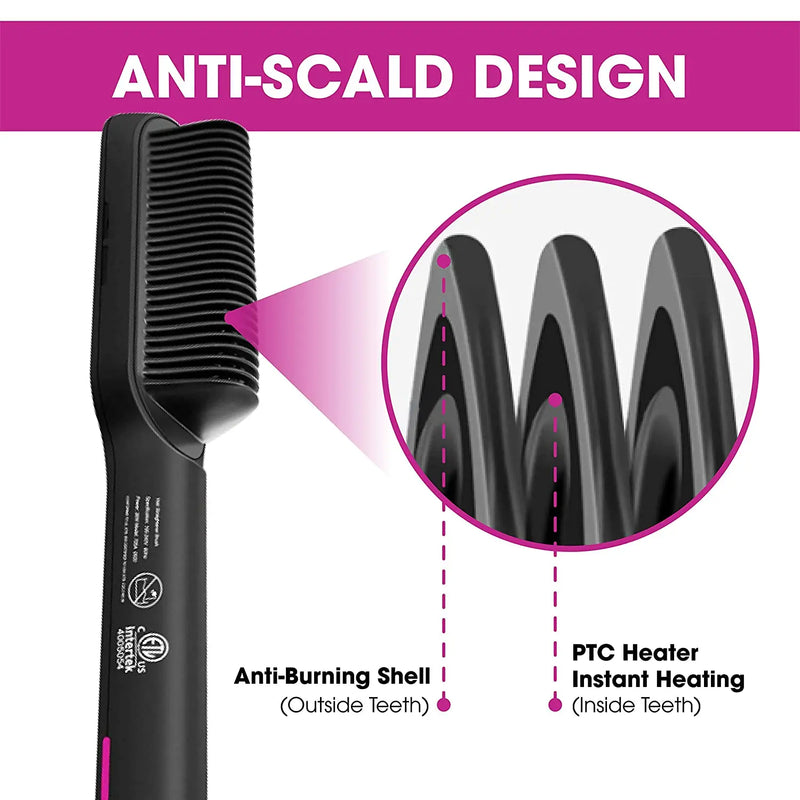 Hot Sale Mini Hair Straightener Hot Comb Customized Hair Styling Tools Hair Brush Straightener Comb Hot Sale Mini Hair Straighte