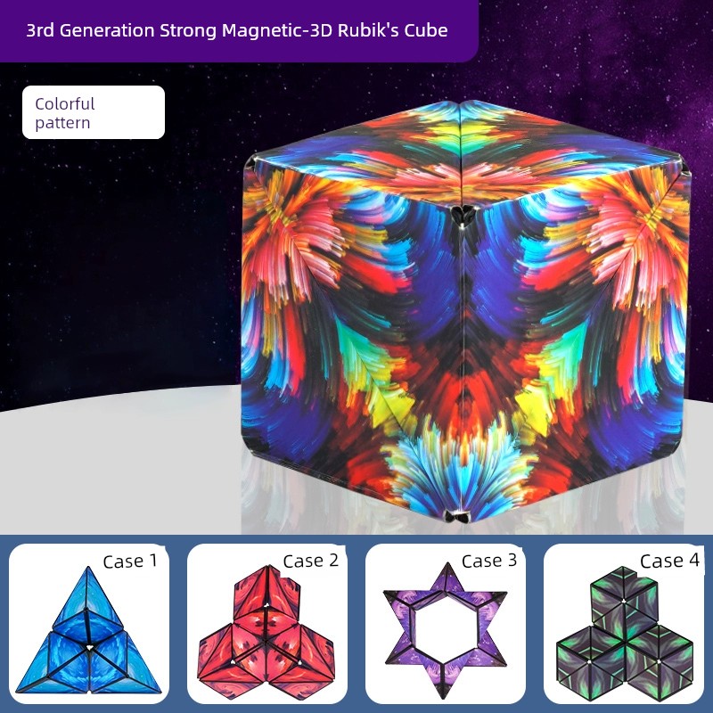 Variety Magnetic Cube Infinite Flip Deformation 3D Geometric Three-Dimensional Thinking Training Kids Educational Toy Boy