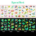 Luminous Tattoo 5 10pcs/Set Temporary Tattoos Mermaid Licorne Children Stickers for Kids Pokemon Tattoo Tattoo for Kids Unicorn