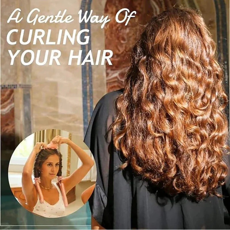 Lazy Curler Pearl Sponge Big Wave Curling Iron God Velvet Heatless Curling Iron With Clips Hair Roller Hair Bands