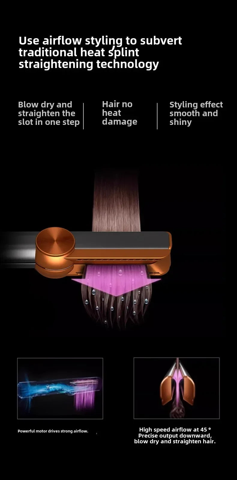 Hair Dryer Straightener Splint Straightener Hair Dryer Straightener Comb Curling Iron Escova Cabelo Escova Secadora Rotativa