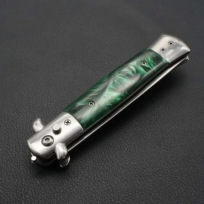 1pcs Stainless Steel Foldable Automatic Combs Knife Brushes Hair Trimmer Comb Brush Accessories butterfly Mens Pocket Knife Comb