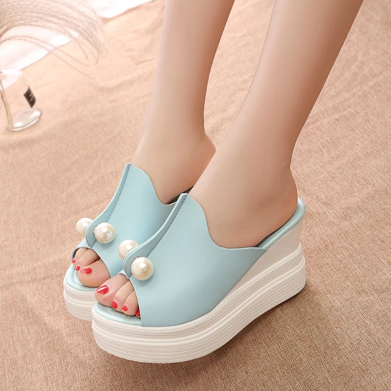 STAN SHARK Sexy Women Platform Sandals Summer Slippers Peep Toe Thick Heel Slippers Slides Ladies Wedges Shoes Zapatos Mujer