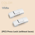 No Tie Shoe laces Press Lock Shoelaces without ties Elastic Laces Sneaker Kids Adult 8MM Widened Flat Shoelace for Shoes