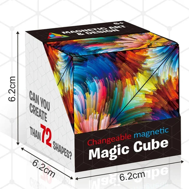 NEW Variety Geometric Changeable Magnetic Magic Cube Anti Stress 3D Hand Flip Puzzle Cube Kids Stress Reliever Fidget Toy