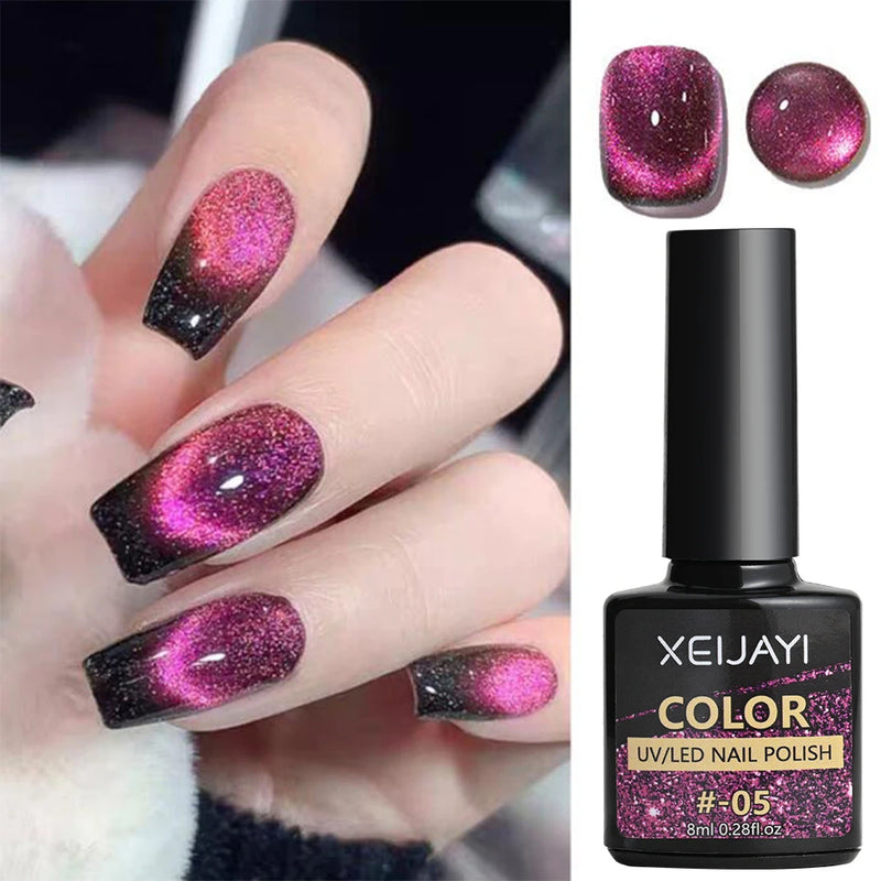 5/7/8ml Super-Bright Metallic Painting Liner Gel Polish Silver/Gold/Rose Mirror Gel Nail Polish Semi Permanent UV Nail Art Verni