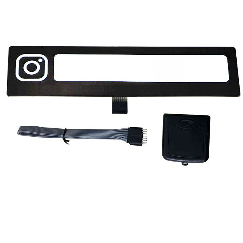 Wanted 5 Star JDM Car Windshield Glow Panel Electric Marker Lamp Blue LED Decoration Light Sticker Flashing Lights