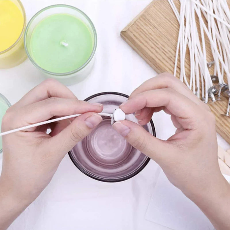 Pure Cotton Candle Wick Wick Bracket Silicone Punch Awl DIY Gift Candle Making Set Easy to Use