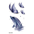 Small Waterproof Temporary Tattoo Sticker Colorful Leaf Flower Elephant Dolphin  Art Wrist Neck Women Kids Fake Mini Tatoo