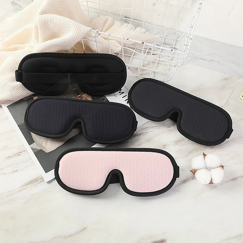 1Pcs 3D Mask For Sleep Eye Mask Lights Blockout Soft Padded Sleeping Fabric Cover Shade Blindfold Eyepatch