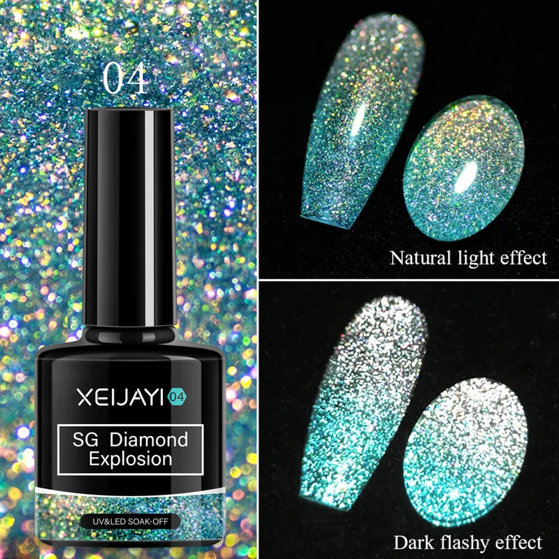 5/7/8ml Super-Bright Metallic Painting Liner Gel Polish Silver/Gold/Rose Mirror Gel Nail Polish Semi Permanent UV Nail Art Verni