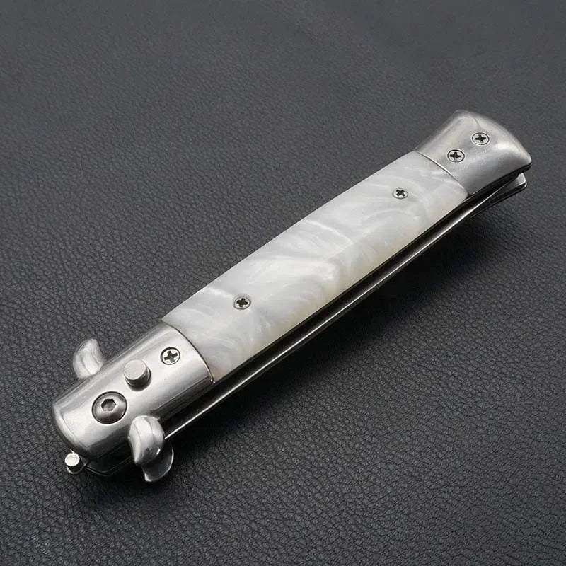 1pcs Stainless Steel Foldable Automatic Combs Knife Brushes Hair Trimmer Comb Brush Accessories butterfly Mens Pocket Knife Comb