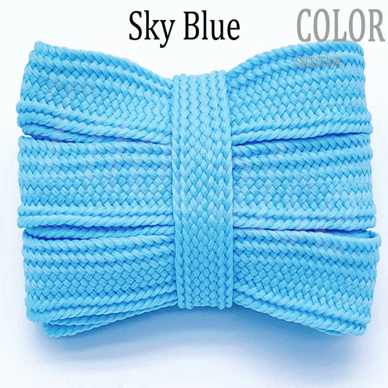 1 Pair 20mm Wide Thickened Flat Monolayer Colored High Quality Soft Laces Board Shoes Canvas Shoes For Sneakers Sports Shoelaces