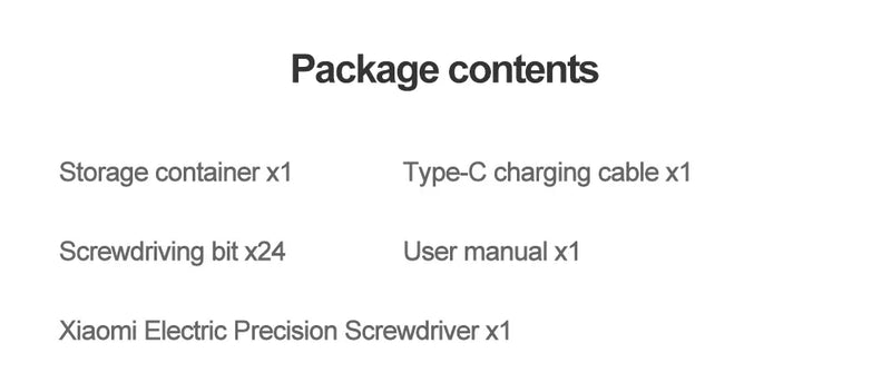 Xiaomi Mijia Electric Precision Screwdriver Magnetic Kit with 24 PCS Screw Heads Power Tools Sets for Smart Home PC Phone Repair