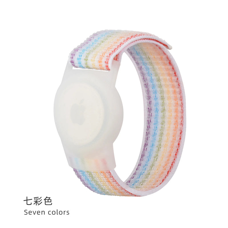 For AirTags Bracelet Anti-lost Nylon Protective Sleeve Design Apple Airtag Tracking Locator Wristband