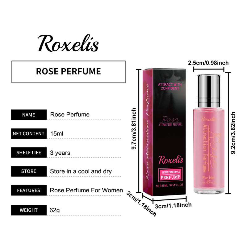 Rose Perfume Spray For Women Glamour Protable Perfume Long-Lasting Charm Fresh Light Fragrance Non-greasy Pheromone Spray Gift