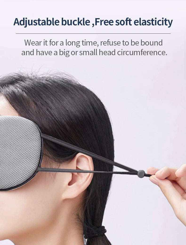 Sleeping Eye Mask Korean Style Ice Silk Warm And Cool Dual Use Adjustable Travel Light Blocking Breathable Eye Mask