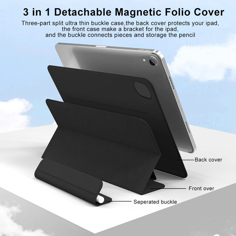 Case for iPad Pro 11 13 2024 M4 Case Tablet Cover for iPad Air 11 13 M2 5 4 Pro 12.9 inch 10th Generation Case Magnetic Cover