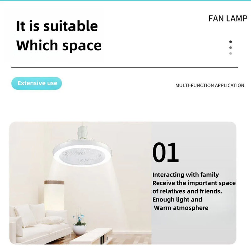 Nordic Ceiling Fan Lamp Bedroom Lamp Modern Simple Dining Room Invisible Ceiling Fan Lamp Fan All-in-one Lamp With Fan For Bedro