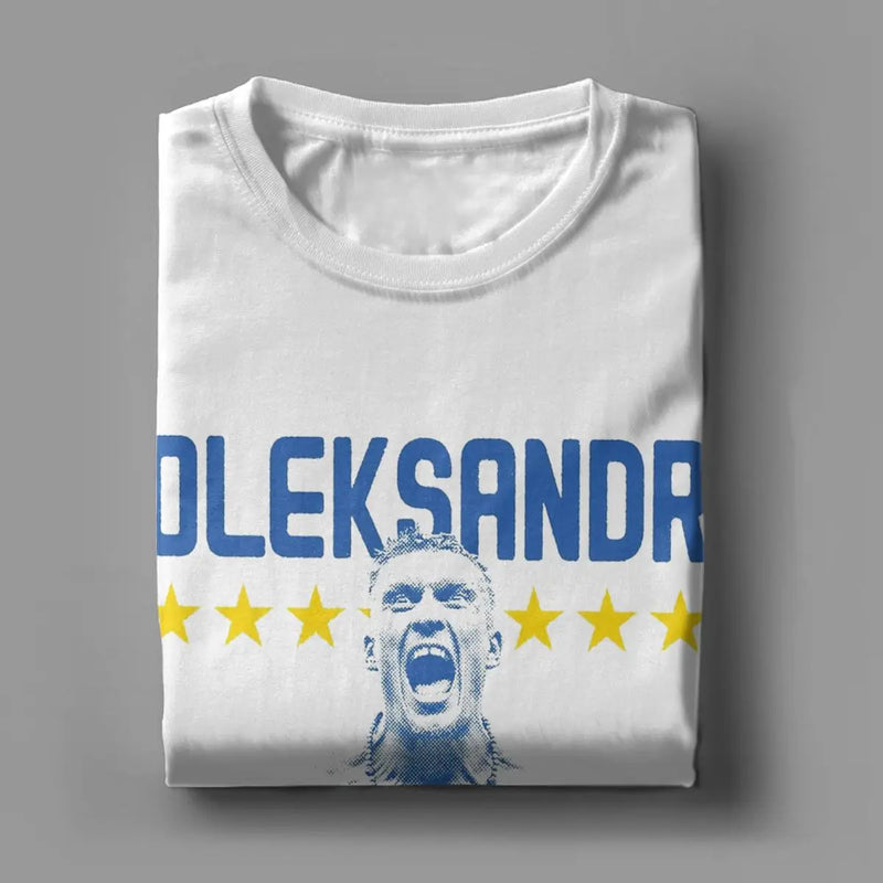 Oleksandr Usyk Vintage Boxing Poster Shirt for Men Women Pure Cotton Vintage Ukraine Boxer Tee Shirt Short Sleeve Clothes Summer