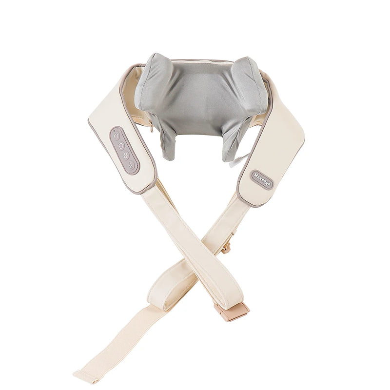 Foreverlily Wireless Neck And Back Massager Neck And Shoulder Kneading Massage Shawl Neck Cervical Relaxing Trapezius Massager