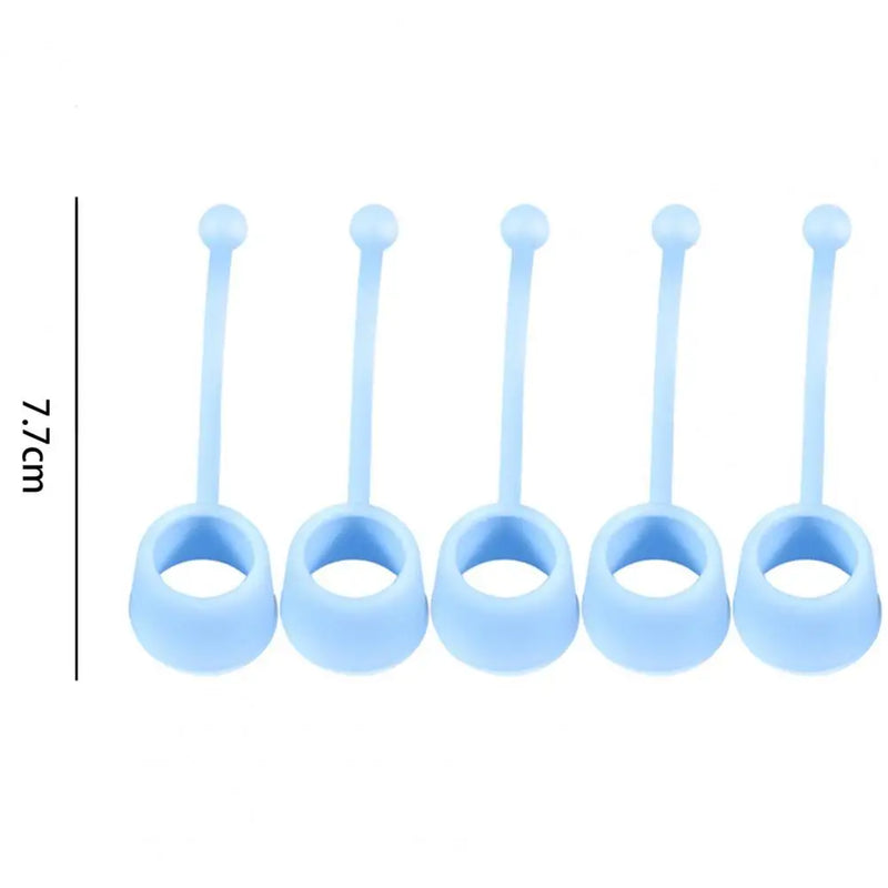 5Pcs 10/20/40/60LB Finger Gripper Silicone Solid Color Finger Strengthener High Elasticity Flexible Anti-break Finger Exerciser