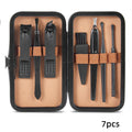 Stainless Steel Nail Clipper Set Grooming Tool Set With Portable Case Manicure Art Tool Green Nails Cut