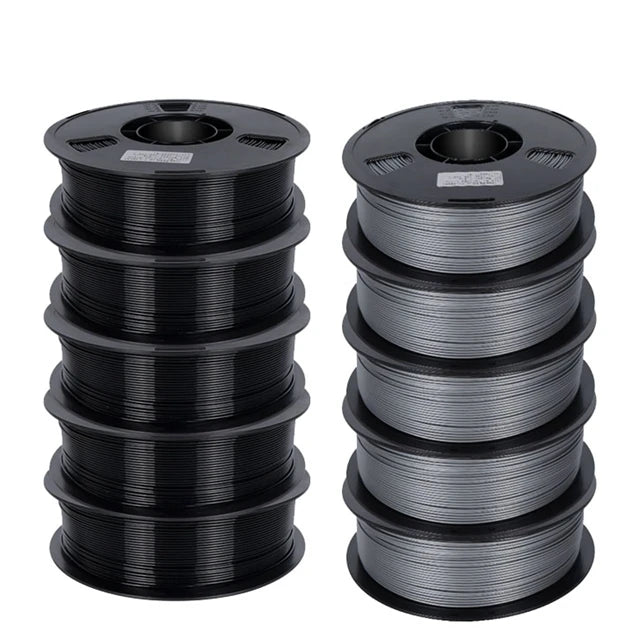 10kg PETG Filament 1.75mm Bundle Black Mixing Color 22LBS 3D Printer Filament 1kg/roll Plastic Spool PETG Material
