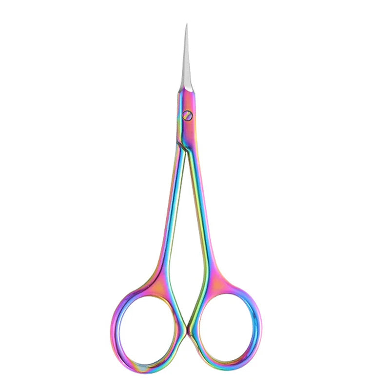 Stainless Steel Cuticle Scissors Dead Skin Remover For Nails Art Clippers Russian Nail Scissors Manicure Curved Tip Scissor