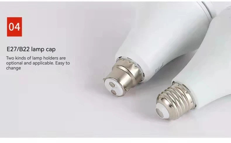 7W/9W/12W/15W LED Emergency Light Bulb Handheld Charging Energy-Saving Light Bulb Household Power Failure Emergency Light Bulb
