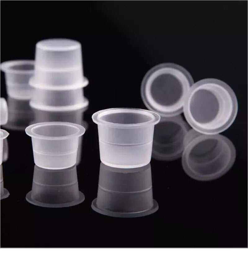 100pcs S/M/L Disposable Tattoo Ink Cups Plastic Pigment Clear Holder Container Caps Tattoo Permanent Makeup Microblading Supply