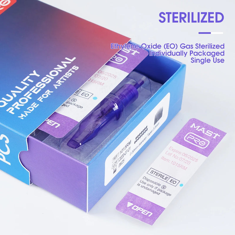 Mast PRO Tattoo Cartridge Needles RL Round Liner Disposable Sterilized Safety Tattoo Needle 20pcs/lot