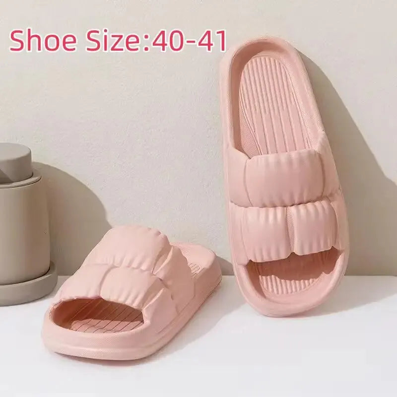 Soft Bottom Slippers for Women Home Bathroom Home Bath Non-slip Couple Summer Sandals for Men Summer Wear Comfortable