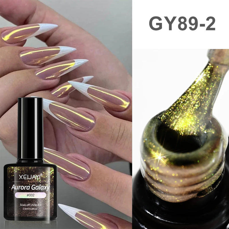 5/7/8ml Super-Bright Metallic Painting Liner Gel Polish Silver/Gold/Rose Mirror Gel Nail Polish Semi Permanent UV Nail Art Verni