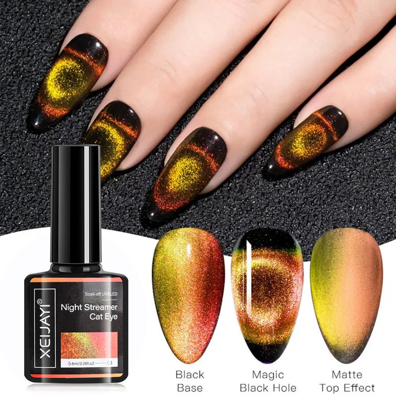 5/7/8ml Super-Bright Metallic Painting Liner Gel Polish Silver/Gold/Rose Mirror Gel Nail Polish Semi Permanent UV Nail Art Verni