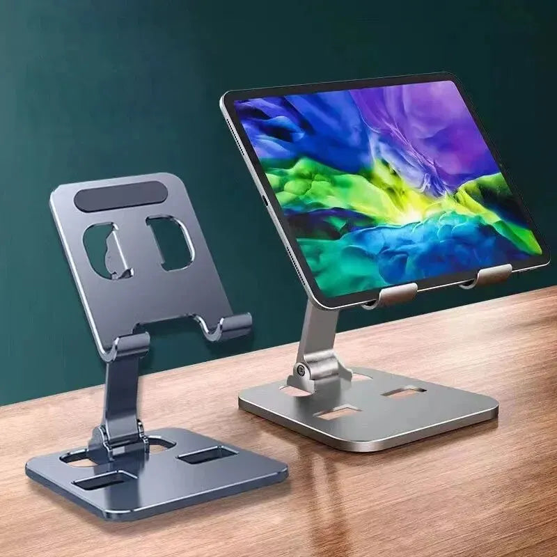 Universal Aluminum Alloy Portable Tablet Holder For iPad Adjustable Flexible Folding Lazy Desktop Live Mobile Phone Stand Mount