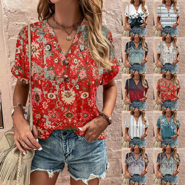 Vintage Clothes Y2k Tops Shirts for Women Tshirt Women Clothing Fashion Elegant Summer Streetwear Casual Print Tees New