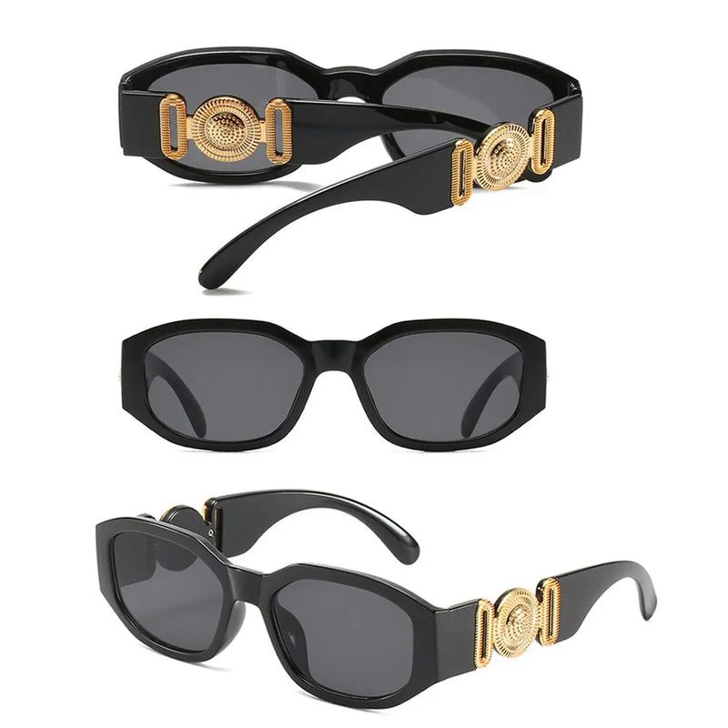 Fashion Black Gold Classic Sunglasses Vintage Travel Sun Glasses Polarized
