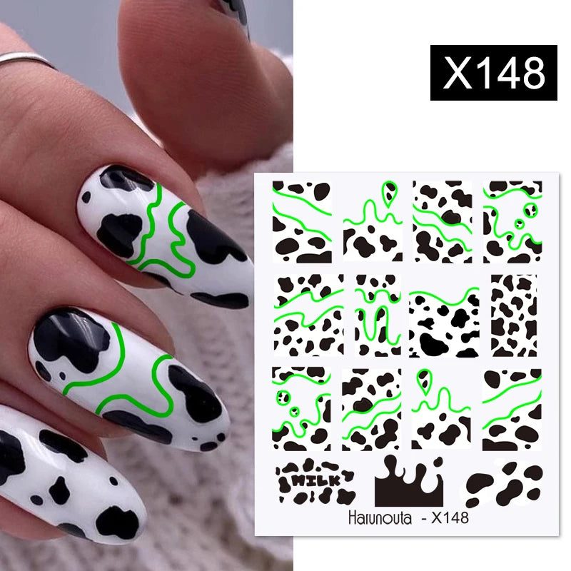 Harunouta 1 Sheet Nail Water Decals Transfer Lavender Spring Flower Leaves Nail Art Stickers Nail Art Manicure DIY