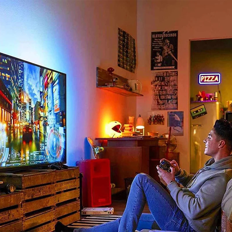 LED Strip Lights RGB APP Control Color Changing Lights with 24 Keys Remote Mode for Room Decoration Bluetooth TV SMD5050 RGB